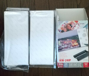 【新品】キャノン製 SELPHYプリンターシリーズ用 KW-24IP ワイド用紙インクカートリッジュ24枚 (100mm x 200mm）