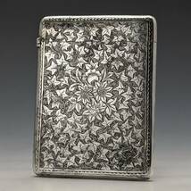 1887年 英国アンティーク 純銀製カードケース 76g George Unite_画像3