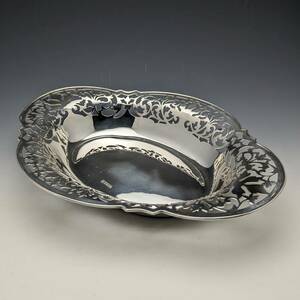 1912 year Britain antique original silver made dish basket 470g Fenton Brothers