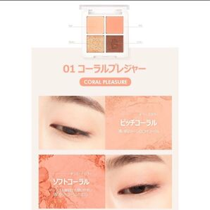 メイクさん愛用! 韓国 berrisom ベリサム リアルミーアイパレット 01 コーラルプレジャー おまけ付き