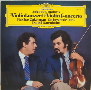 即決 999円 LP 独 ドイツ盤 Johannes Brahms Pinchas Zukerman Orchestre De Paris Daniel Barenboim Violinkonzert Violin Concerto