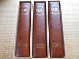 初日カバー　1985年　NCC版(多色)　記念切手40枚1冊　外箱多数シミヤケあり小型シート他一部切手にシミあり　発送はNCC版の1冊です。