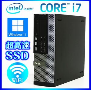 DELL Win11 Core i7 4790 SSD 480GB 大容量メモリー 20GB 搭載 Office2021 搭載 Wi-Fi OptiPlex 3020/7020/9020/SFF Bluetooth搭載 高性能