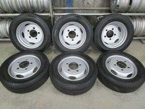 送料無料 バリ溝 スタッドレス 205/70R17.5 TOYO M934 19年 ダイナ トヨエース デュトロ DF2D17.5×5.25 5穴 再塗装 6本セット