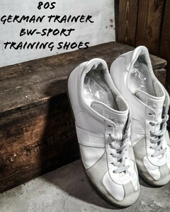 Vintage German trainer BW-SPORT training shoes 80s ドイツ軍 ジャーマントレーナー トレーニングシューズ 26.5cm マルジェラ ビンテージ