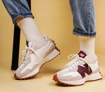 ☆セール☆New Balance 327 Beige/Burgundy (約27cm)_画像2