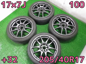 CO-40♪WORK CR-kai♪205/40R17♪PCD100/4H/7J/+32♪ナンカン ウルトラスポーツ NS-Ⅱ♪即納♪店頭手渡し大歓迎♪