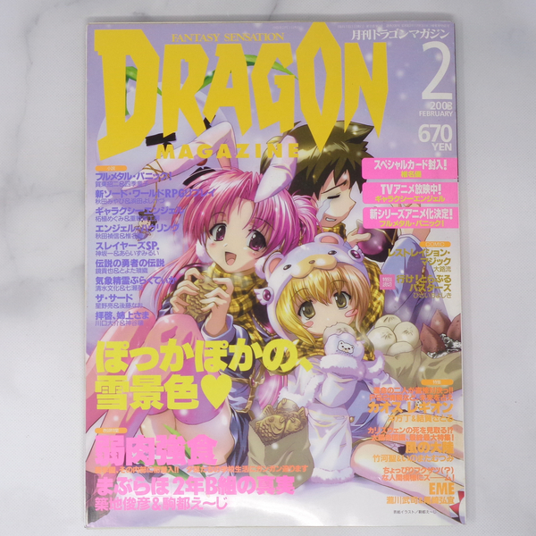 月刊ドラゴンマガジン DRAGON MAGAZINE 2003年2月号 付録カード付き/フルメタルパニック/まぶらほ/ザ・サード/雑誌[Free Shipping]