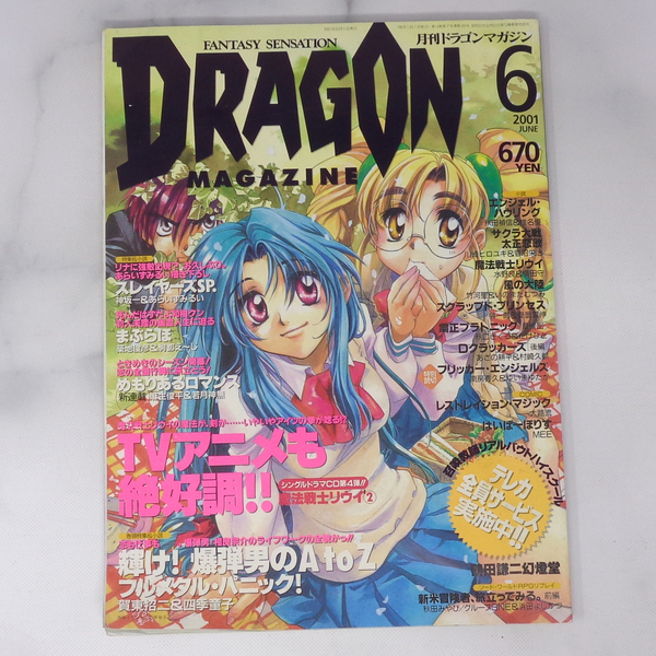月刊ドラゴンマガジン DRAGON MAGAZINE 2001年6月号 /フルメタルパニック/スレイヤーズSP./雑誌[Free Shipping]