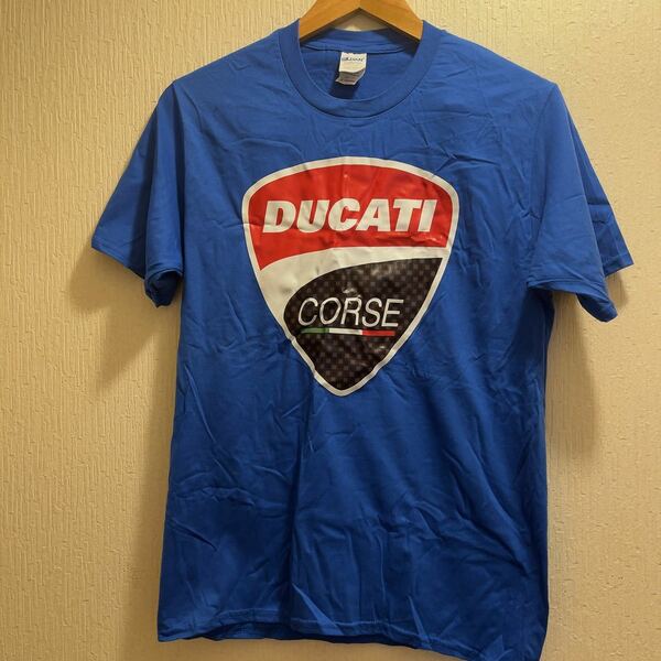 新品★ブルー★DUCATICORSE★Tシャツ★ユニセックス★L