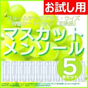 【互換品】プルームテックプラス カートリッジ マスカットメンソール 5本 ②