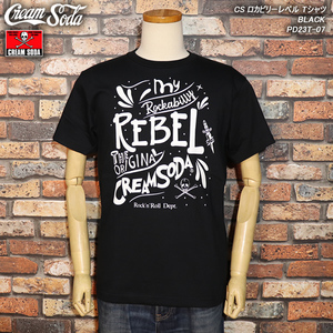 【XL】CREAM SODA クリームソーダ CS ロカビリーレベル Tシャツ ◆BLACK◆ PD23T-07　ロカビリー　ロックンロール　ブラックキャッツ