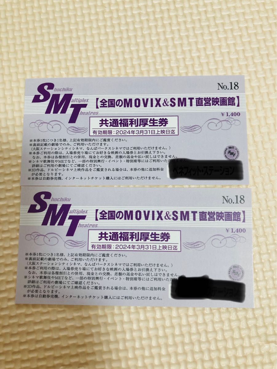 MOVIX&SMT直営映画館チケット 2枚 有効期限2024 3 31|PayPayフリマ