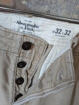 00’s Abercrombie&Fitch ChinoPants Beige w32 アバクロ チノパン ビンテージ加工 ベージュ_画像3