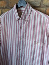 80’s THE FOX ButtonDownShirt PinkStripe Cotton 80年代 ボタンダウンシャツ キャンディストライプ ビンテージ_画像2