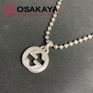  б/у GUCCI Inter locking G мяч цепь колье застежка повреждение Ag925 серебряный мужской Gucci подвеска аксессуары Junk 