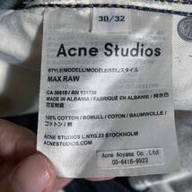 Acne Studios アクネストゥディオズ MAX RAW メンズ リジッド ストレート デニム パンツ ジーンズ size.W30 L32 濃紺 インディゴ_画像7