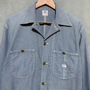 Lee vintage archives リー アーカイブス 40's 復刻 91-J LOCO JACKET ヒッコリー デニム カバーオール ジャケット ロングL size.38 (M)の画像2