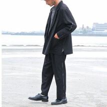 21/AW quolt クオルト GRIND JACKET & PANTS ポリレーヨン ダブルフェイス 切れ込み セットアップ ジャケット パンツ size.上M下L ブラック_画像10