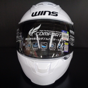 Lサイズ★WINS ウインズ FF-COMFORT フルフェイスヘルメット クールホワイト★アウトレット 2021年製造の画像2