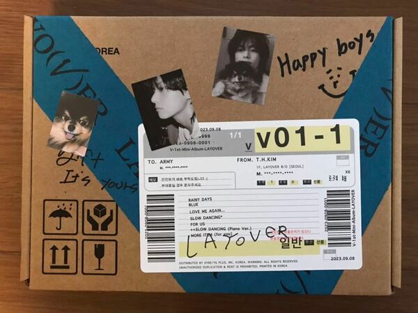 BTS V テヒョン layover アルバム CD 青 テテ taehyung トレカ無し