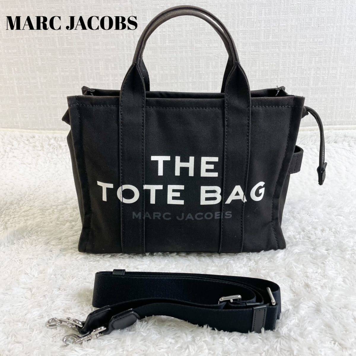 マークジェイコブス 2way トートバッグ ショルダー 黒 キャンバス MARC