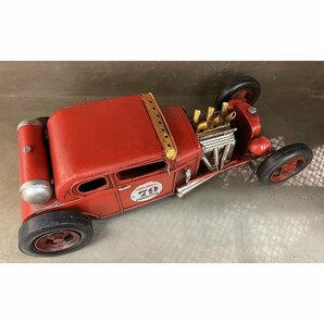 ブリキ おもちゃ 置き物 車 インテリア オブジェ 玩具 レトロ ビンテージ風 ヴィンテージ風 ノスタルジー 飾り おしゃれ 味わい 赤 自動車の画像8