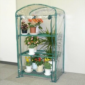  greenhouse plastic greenhouse home use gardening plant cultivation gardening small size smaller 3 step cover flower stand rack shelves zipper front open light 