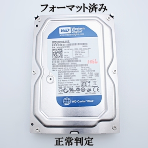 【使用 1066 時間】【CrystalDiskInfo正常判定】Western Digital WD5000AAＫS 3.5インチ HDD SATA 500GB の画像1