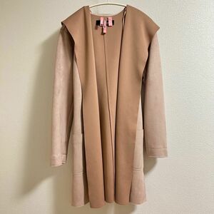 中古品 ZARA ザラ スエード コート くすみピンク