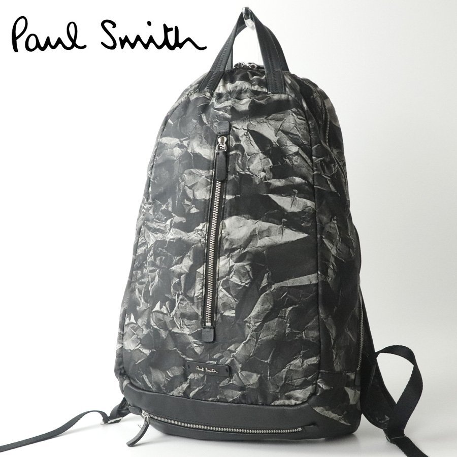 Yahoo!オークション  paul smithポールスミス レザーリュックの