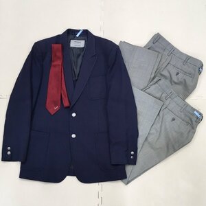 AT803-1(中古)栃木県 宇都宮清陵高校 男子学生服 4点セット /L/W79/ブレザー/ズボン/ネクタイ/GREEN MATE/冬服/冬用/制服/学生服/卒業生品