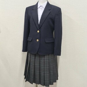 AS921-3( used ) Tochigi prefecture deer marsh hing city . north junior high school 3 point set /M/L/W69/TOMBOW/Primary/ blaser / blouse / skirt / winter clothes / uniform / school uniform /. industry raw goods 