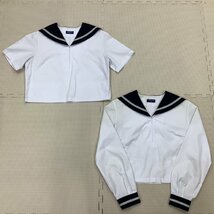 (Y)I201 (中古) 山形県 山形市立第一中学校 セーラー服 4点セット /160A/W63/セーラー/スカート/タイ/MICHEL KLEIN/夏服/合服/制服/学生服_画像2