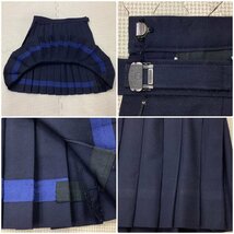 I21/Y(中古)山形県 米沢興譲館高校 女子制服3点 /指定品/M/W69/丈50/ブレザー/スカート/ブラウス/TOMBOW/冬服/紺/女子学生/学生服_画像7