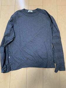 アンダーカバー　undercover サイズ2 袖シャツ切り替えコットンニット　13ss デニム