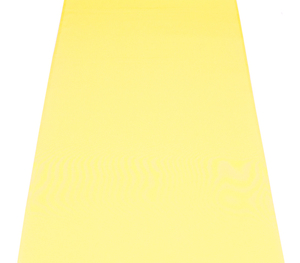 065-6番 新品 正絹 越縮緬地端切れ 黄色 無地 37センチ×125センチ 表地用 中厚地 少し訳あり