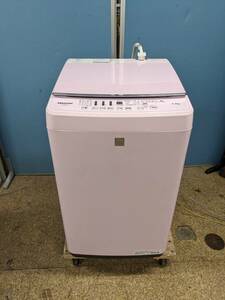 Hisense 全自動電気洗濯機 5.5kg HW-G55E5KP 2018年製 ピンク ガラストップ OS