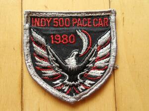 即決 VINTAGE AUTO PARTS PATCH INDY 500 PACE CAR 1980 ビンテージ インディー ペースカー ワッペン 