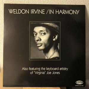 Weldon Irvine In Harmony レコード LP vinyl ウェルドン・アーヴィン レアグルーヴ アナログ ウェルドン・アーヴィン レアグルーヴ