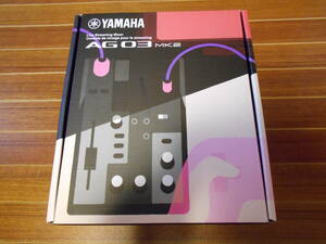 ヤマハ YAMAHA ライブストリーミングミキサー 3チャンネル ブラック AG03MK2 B 未使用 未開封 新品