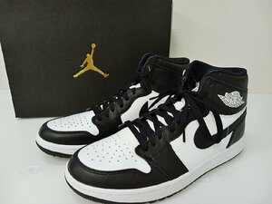 [16A-59-041-1] NIKE AIR JORDAN 1 HIGH GOLF Panda サイズ28.5cm ナイキ エアジョーダン1 ハイ ゴルフ パンダ ブラック ホワイト 未使用