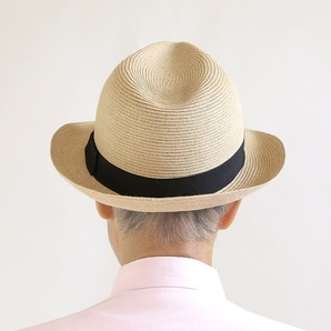 【即納】洗えるブレードハット アイメディア 帽子 ストローハット メンズコーデ 男性 UV 紫外線 日よけ サイズ調整 アウトドアの画像5