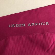 【美品　良品】アンダーアーマー UNDER ARMOUR ゴルフ ウインドジャケット プルオーバー ロゴ刺繍 ピンク メンズ SMサイズ ∬☆_画像10