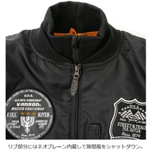 バンソン Mサイズ VS23109W MA-1ジャケット ベージュ/ブラック M VANSON MA-1 JACKET (2023-24秋冬モデル)_画像5