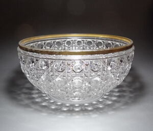 オールド　バカラ　OLD　BACCARAT　刻印有り　合わせ箱付き　1870年代後半～　検索：ガラス　鉢　切子　アンティーク　茶道具