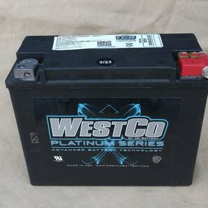 WESTCO ハーレーバッテリー 66010-82B OEM WCP18 製造 2024年3月 黒ケースの画像1