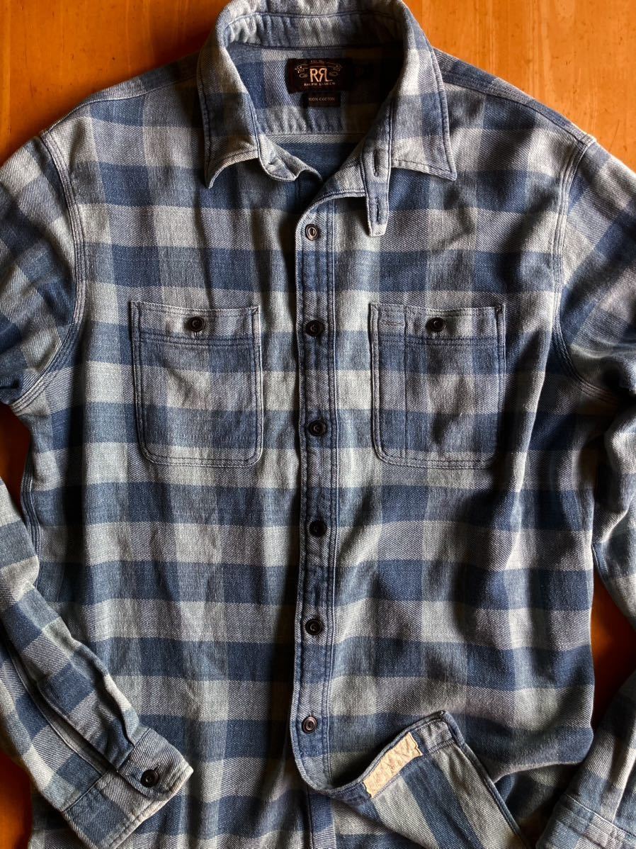 JChere雅虎拍卖代购商品:RRL インディゴブロックチェックワークシャツ