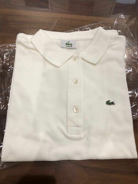 未使用　レディース　ラコステLACOSTE 白ホワイト　半袖ポロシャツ　[えび-1]