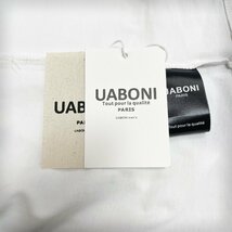 上質限定EU製＆定価3万◆UABONI*Paris*ユアボニ*Tシャツ*フランス◆コットン 薄手 半袖 T-shirt 高級刺繍 植物柄 クマ 男女兼用 M/46サイズ_画像8